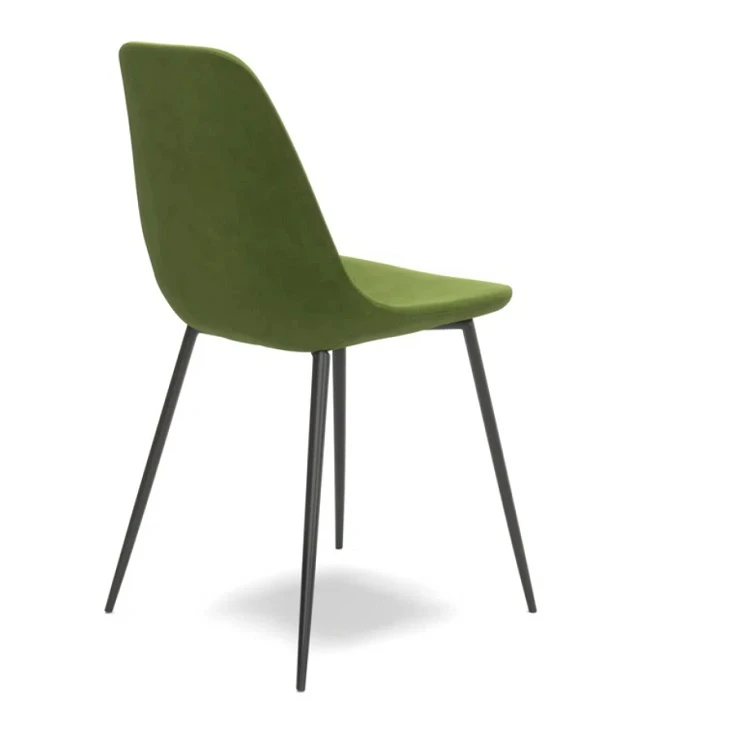 Green Fabric Plastic Leg Chair